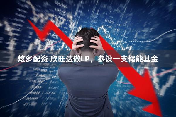 炫多配资 欣旺达做LP，参设一支储能基金
